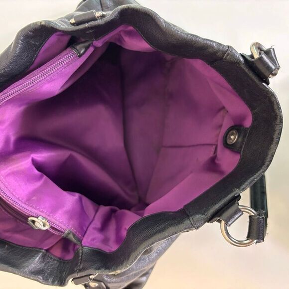 Coach Black Leather Shoulder Purse - Picture 9 of 11